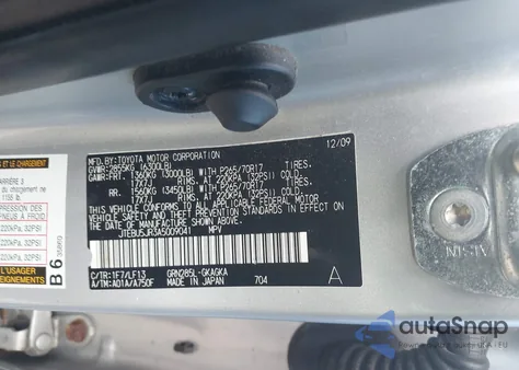 2010 Toyota 4Runner Sr5 V6 z USA, uszkodzony, nr VIN JTEBU5JR3A5009041